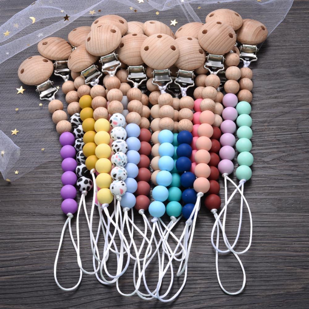 Baby Food Flavors - Clip per ciuccio in faggio per