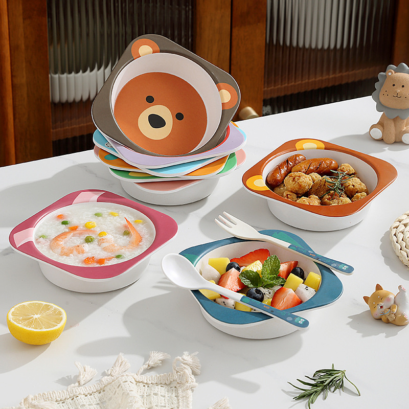 Baby Food With Fiber - Ciotole per bambini con cucchiaio Set