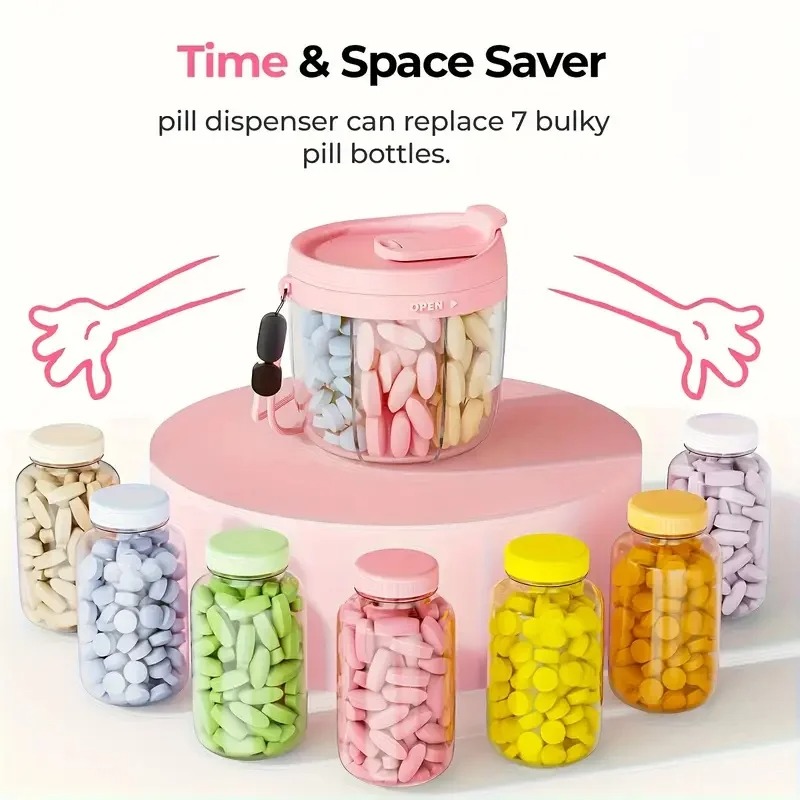 Formula Dispenser Portable - Organizzatore di Pillole con 7 Grandi