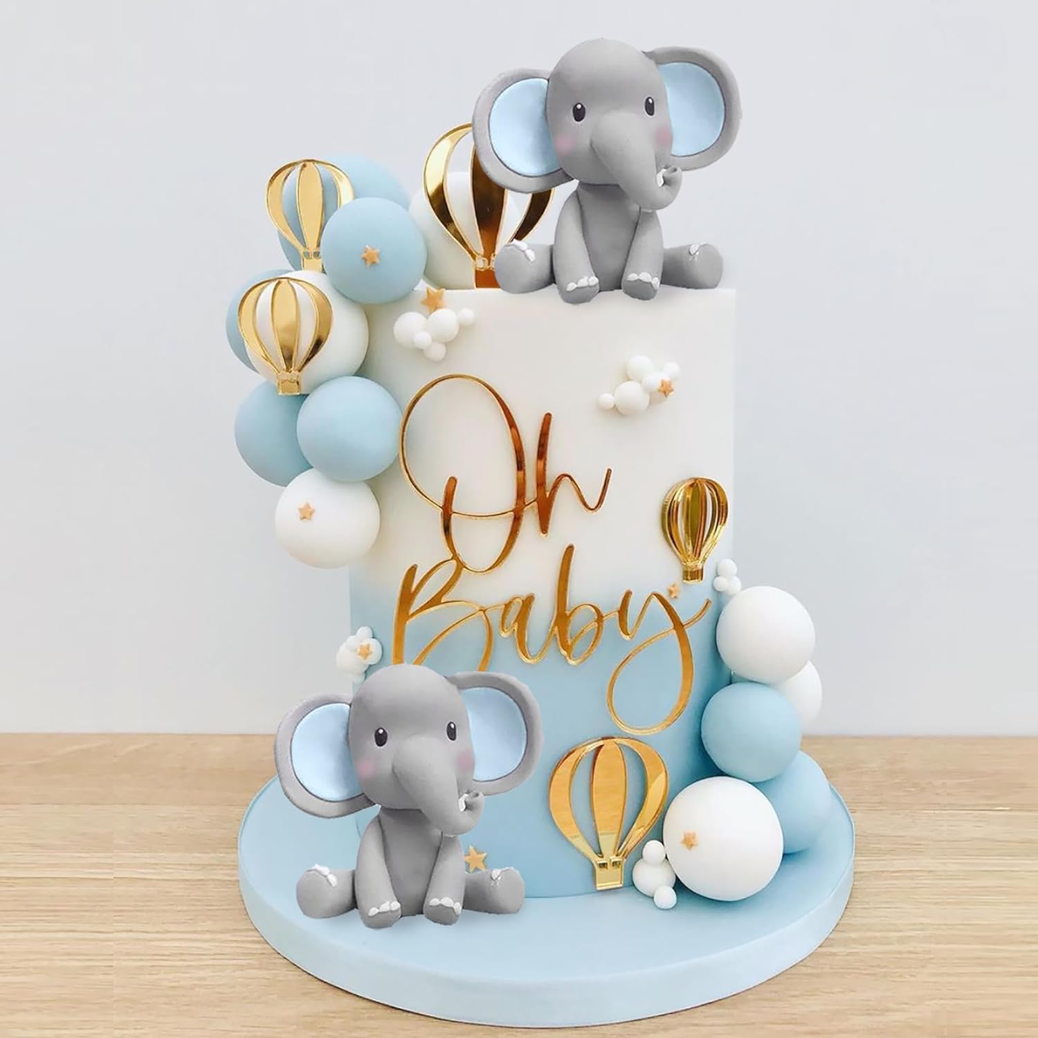 Baby Food Flavors - Decorazione torta elefante Topper torta bambino