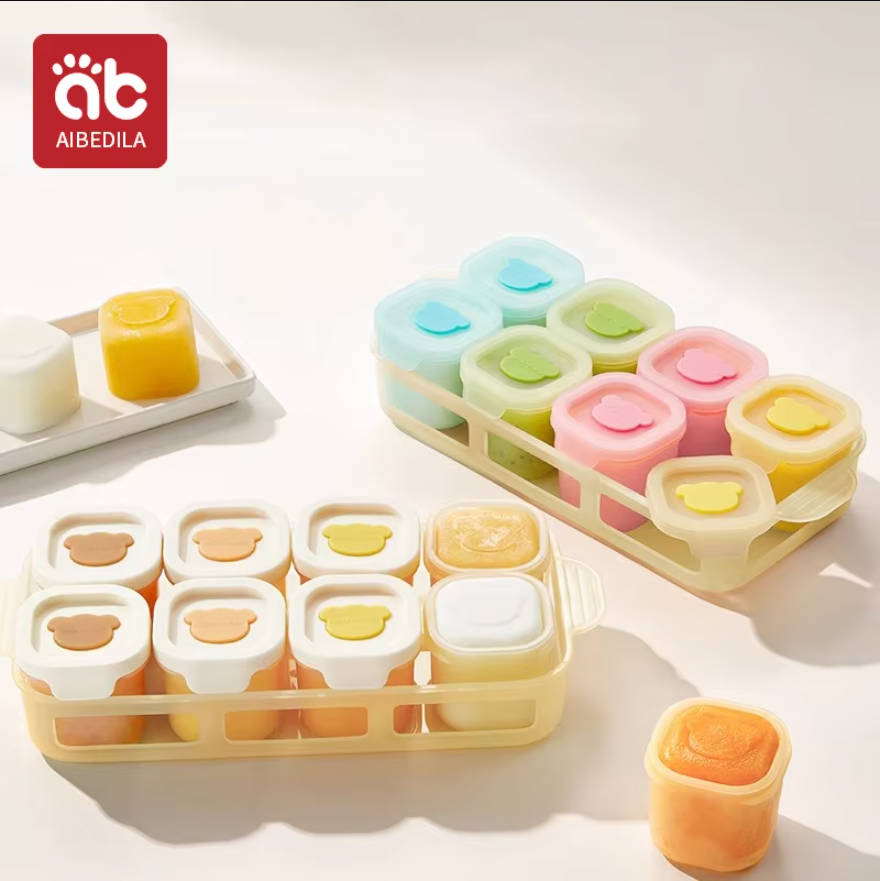 Baby Food Freezer Tray - AIBEDILA Vassoio Congelatore in Silicone per