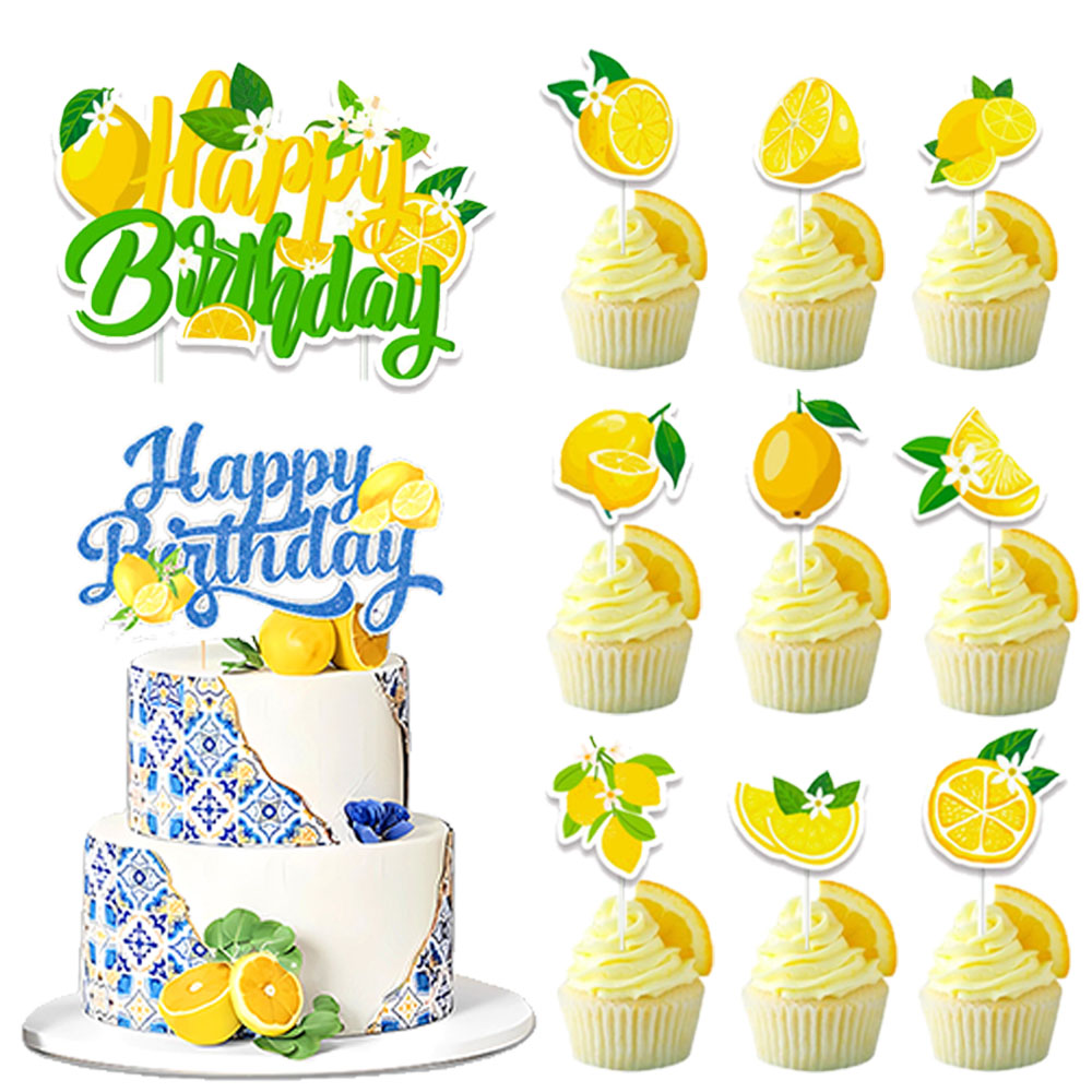 Baby Food Ideas - Toppers per cupcake al limone Decorazioni