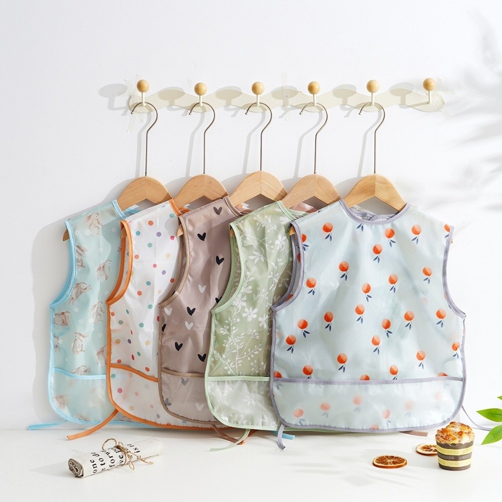 Baby Food Apron - Bavaglino Impermeabile per Neonati, Design Senza