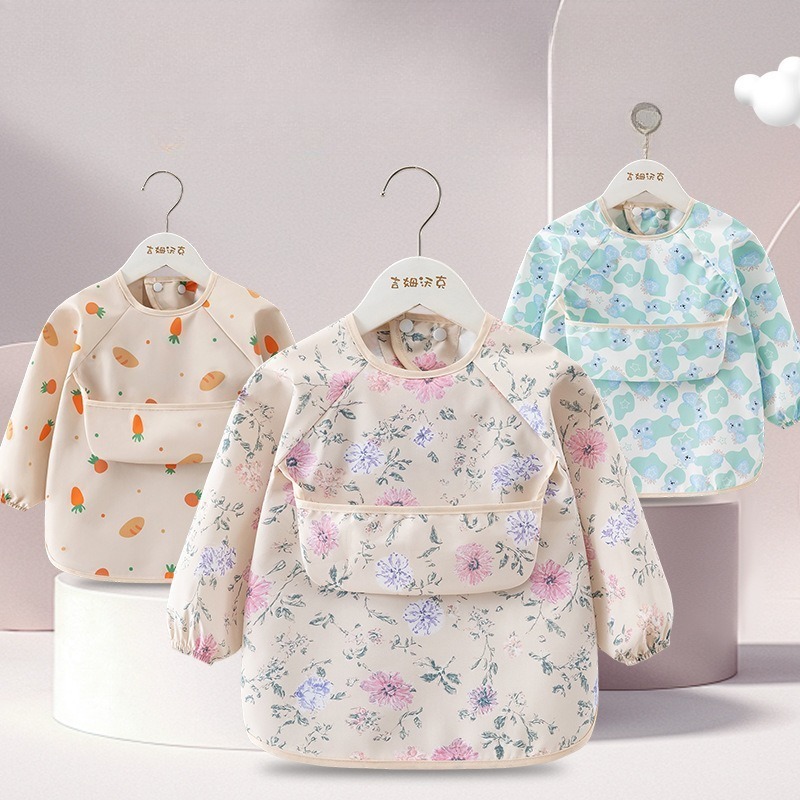 Baby Food Apron - Bavaglino per Bambini Impermeabile con Maniche